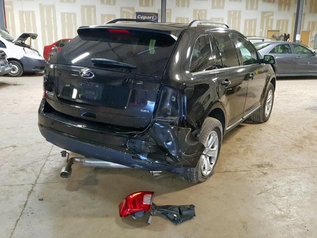 2FMDK3JC6EBA44320 - 2014 FORD EDGE SEL BLACK photo 4