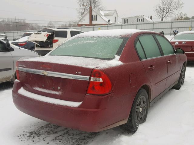 1G1ZS58F47F186293 - 2007 CHEVROLET MALIBU LS 栗色 照片 4