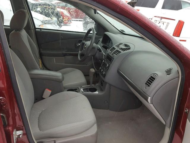 1G1ZS58F47F186293 - 2007 CHEVROLET MALIBU LS 栗色 照片 5