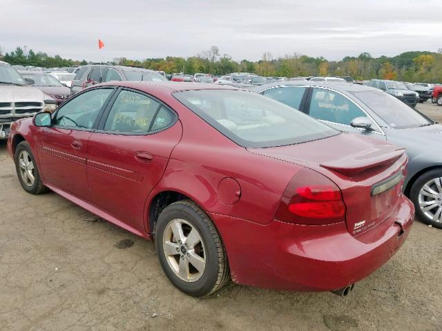 2G2WS522751278930 - 2005 PONTIAC GRAND PRIX RED photo 3
