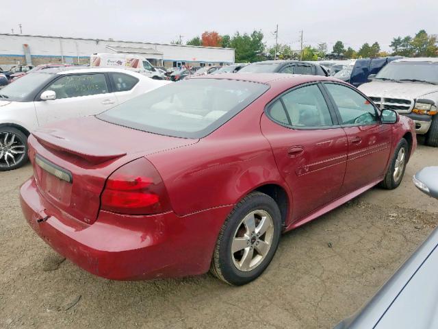 2G2WS522751278930 - 2005 PONTIAC GRAND PRIX RED photo 4