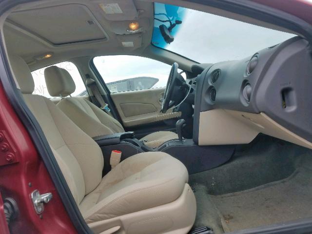 2G2WS522751278930 - 2005 PONTIAC GRAND PRIX RED photo 5