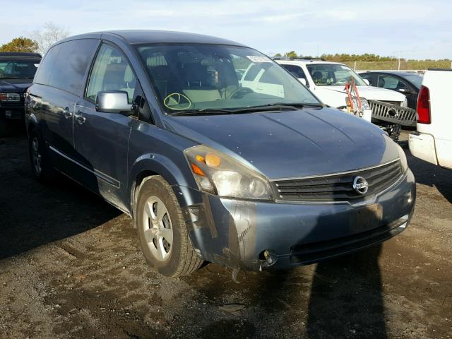 5N1BV28U08N118119 - 2008 NISSAN QUEST S BLUE photo 1