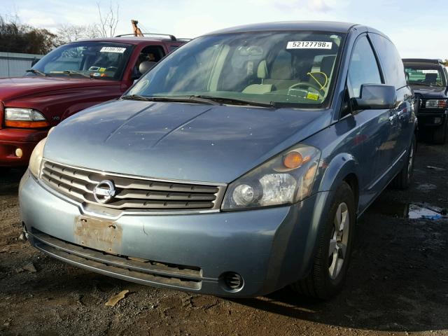 5N1BV28U08N118119 - 2008 NISSAN QUEST S BLUE photo 2