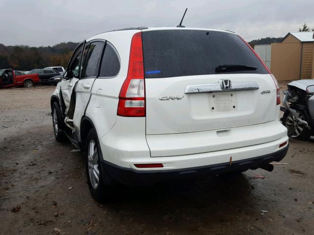 5J6RE4H78AL008245 - 2010 HONDA CR-V EXL WHITE photo 3