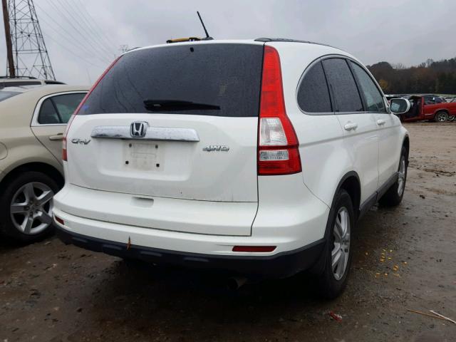 5J6RE4H78AL008245 - 2010 HONDA CR-V EXL WHITE photo 4