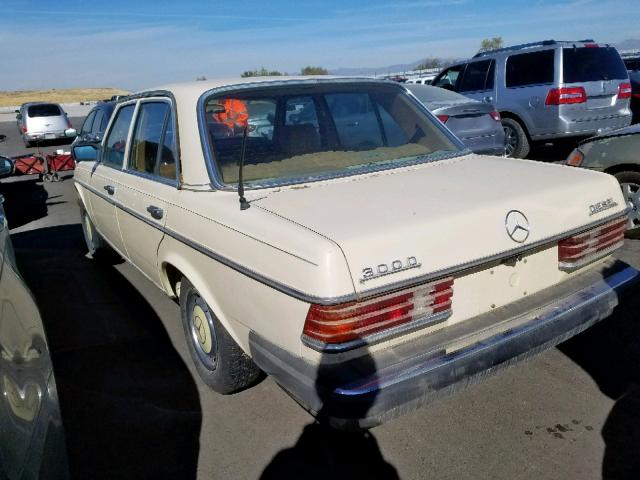 WDBAB30A9BB254241 - 1981 MERCEDES-BENZ 300 D WHITE photo 3