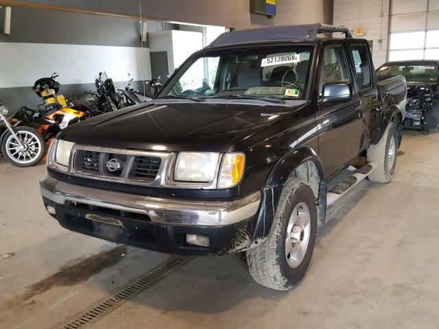 1N6ED27Y8YC376356 - 2000 NISSAN FRONTIER C BLACK photo 2