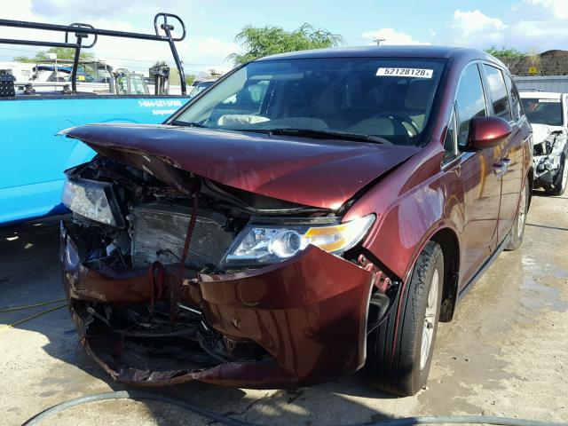 5FNRL5H34GB026378 - 2016 HONDA ODYSSEY SE BURGUNDY photo 2