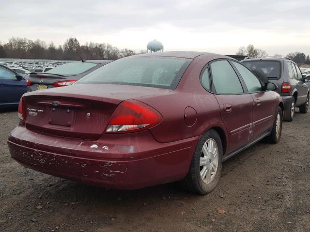 1FAFP56235A277633 - 2005 FORD TAURUS SEL MAROON photo 4