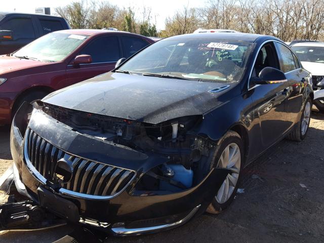 2G4GN5EX9F9158401 - 2015 BUICK REGAL PREM BLACK photo 2