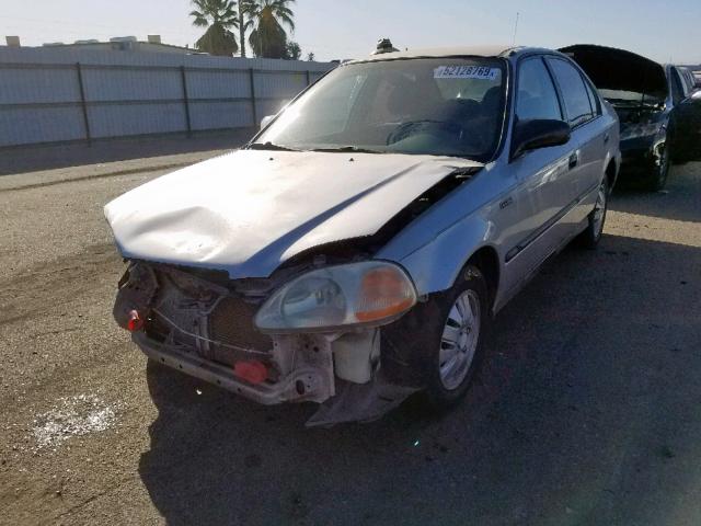 2HGEJ6627VH587803 - 1997 HONDA CIVIC DX SILVER photo 2