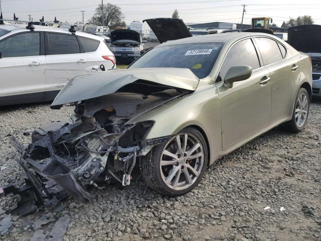 JTHBK262172051091 - 2007 LEXUS IS250 GREEN photo 2