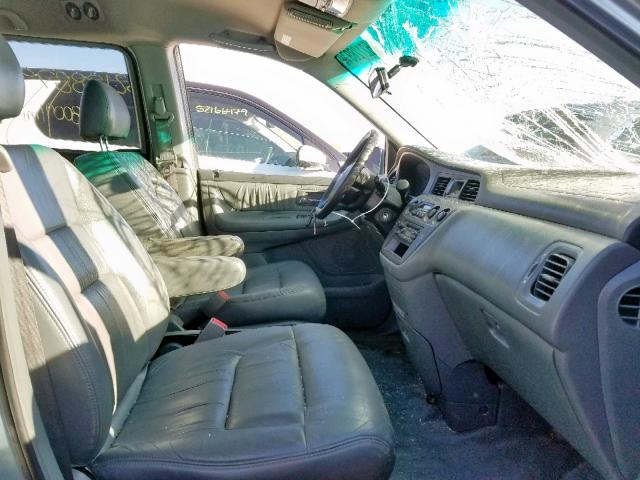 5FNRL18904B102803 - 2004 HONDA ODYSSEY EX BLUE photo 5