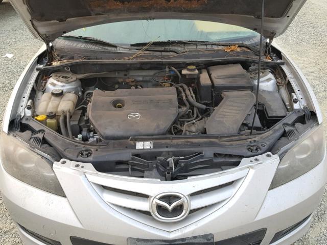 JM1BK323481180262 - 2008 MAZDA 3 S SILVER photo 7