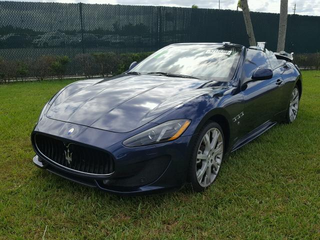 ZAM45VMA7E0081570 - 2014 MASERATI GRANTURISM BLUE photo 2