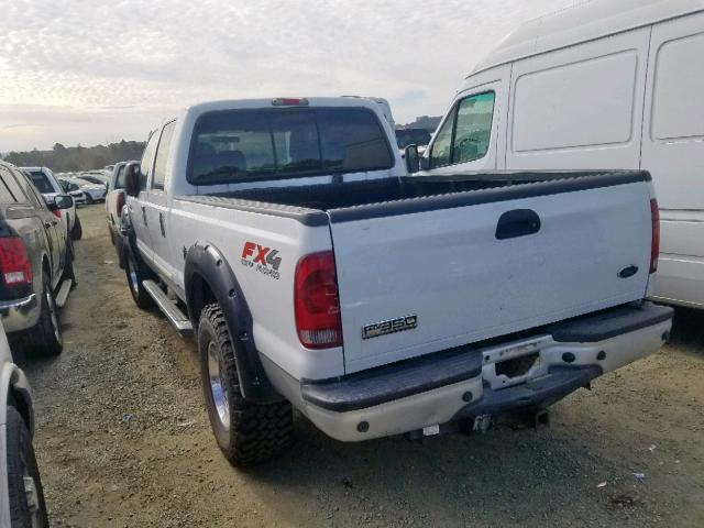 1FTSW21515EA28543 - 2005 FORD F250 SUPER WHITE photo 3