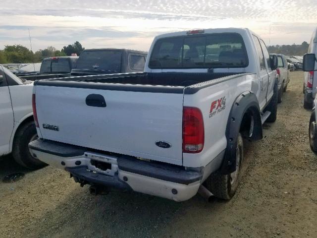 1FTSW21515EA28543 - 2005 FORD F250 SUPER WHITE photo 4