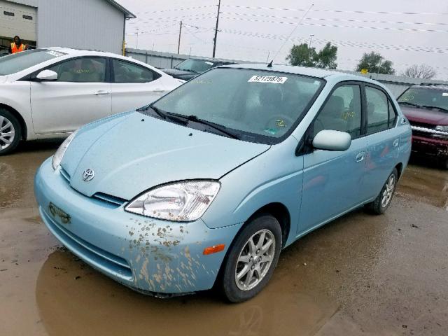 JT2BK12UX10007881 - 2001 TOYOTA PRIUS BLUE photo 2