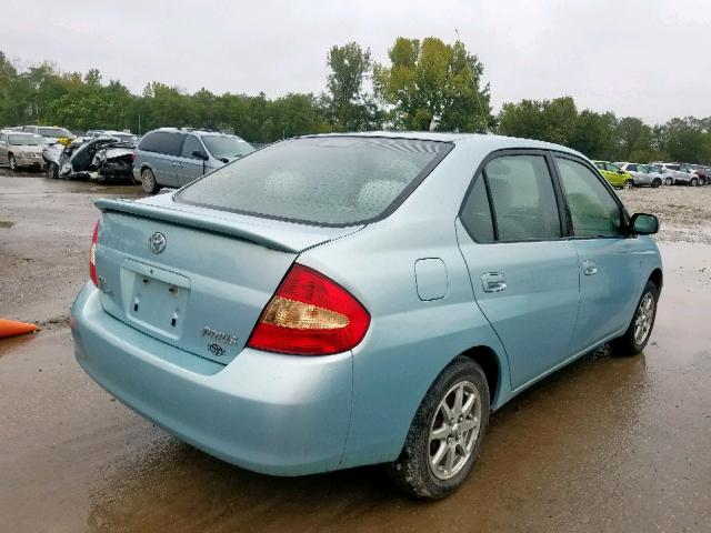 JT2BK12UX10007881 - 2001 TOYOTA PRIUS BLUE photo 4