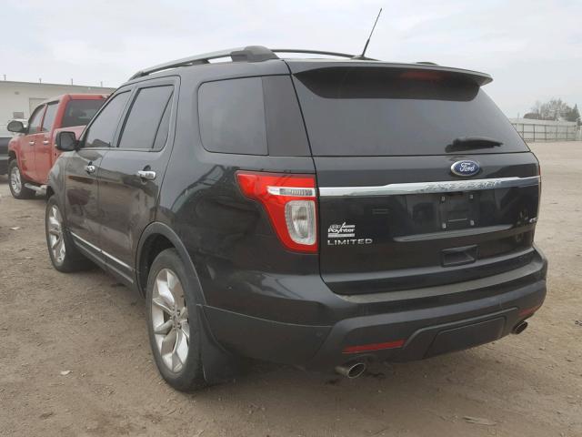 1FMHK8F82BGA56231 - 2011 FORD EXPLORER L BLACK photo 3