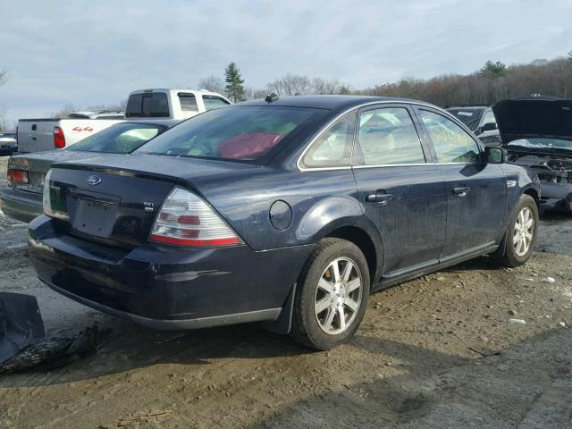 1FAHP27W48G165014 - 2008 FORD TAURUS SEL BLUE photo 4