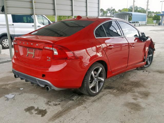 YV1902FH6D2187863 - 2013 VOLVO S60 T6 RED photo 4