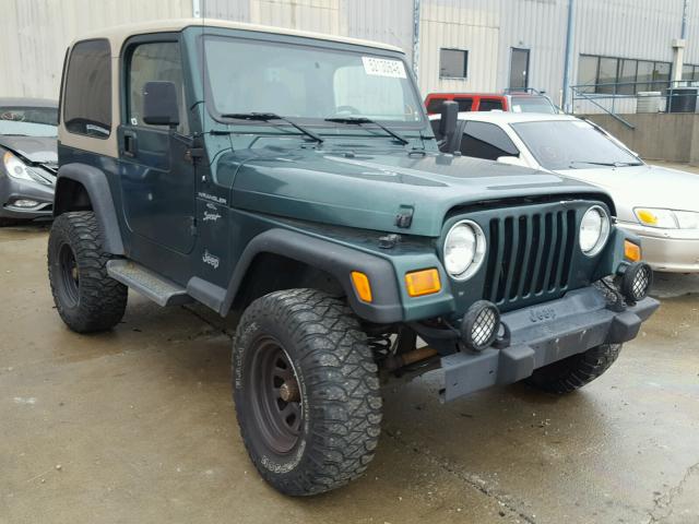 1J4FA49S21P354480 - 2001 JEEP WRANGLER / GREEN photo 1