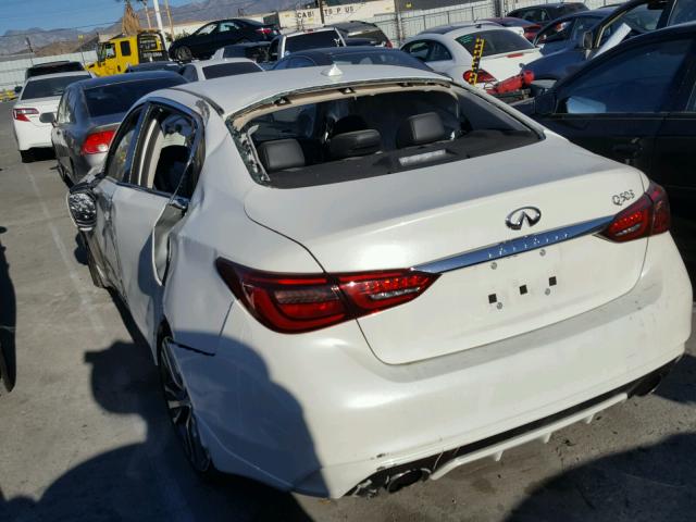 JN1EV7AP8JM366801 - 2018 INFINITI Q50 LUXE WHITE photo 3