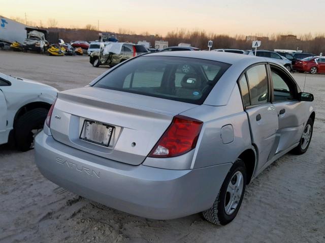 1G8AG52F34Z228410 - 2004 SATURN ION LEVEL SILVER photo 4