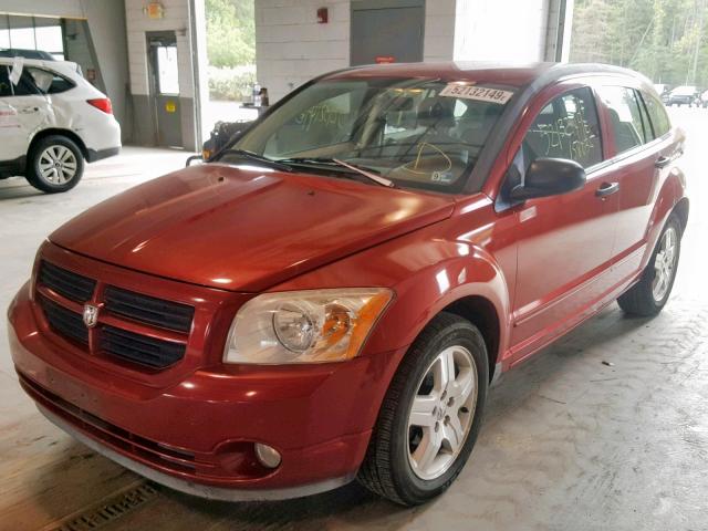 1B3HB48B37D388131 - 2007 DODGE CALIBER SX RED photo 2