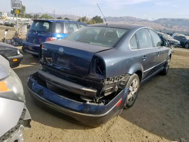 WVWAD63B45P042551 - 2005 VOLKSWAGEN PASSAT GLS BLUE photo 4