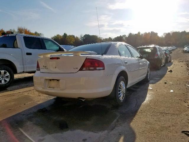 1C3EL46U51N516006 - 2001 CHRYSLER SEBRING LX WHITE photo 4