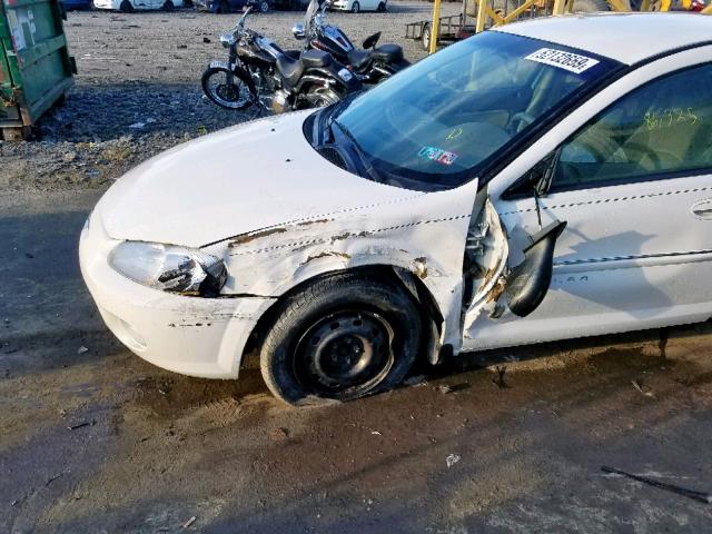 1C3EL46U51N516006 - 2001 CHRYSLER SEBRING LX WHITE photo 9