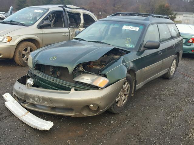 4S3BH665426666799 - 2002 SUBARU LEGACY OUT GREEN photo 2