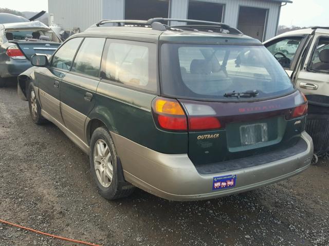 4S3BH665426666799 - 2002 SUBARU LEGACY OUT GREEN photo 3