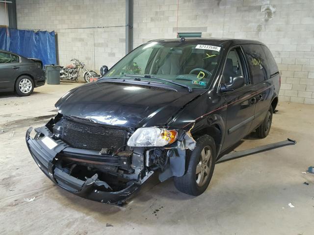 1D4GP45R95B282260 - 2005 DODGE CARAVAN SX BLACK photo 2