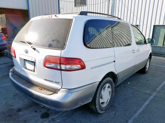 4T3ZF13C01U331627 - 2001 TOYOTA SIENNA LE WHITE photo 4