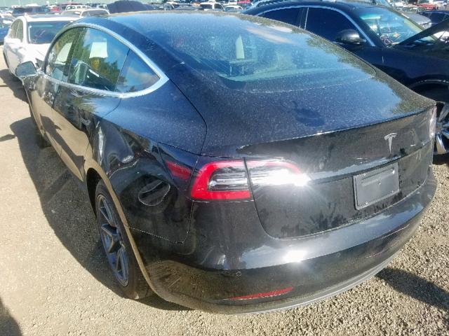 5YJ3E1EA9KF398786 - 2019 TESLA MODEL 3 BLACK photo 3