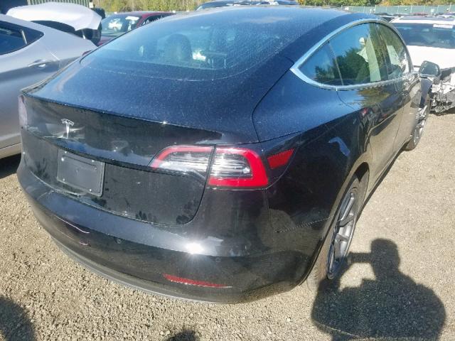 5YJ3E1EA9KF398786 - 2019 TESLA MODEL 3 BLACK photo 4