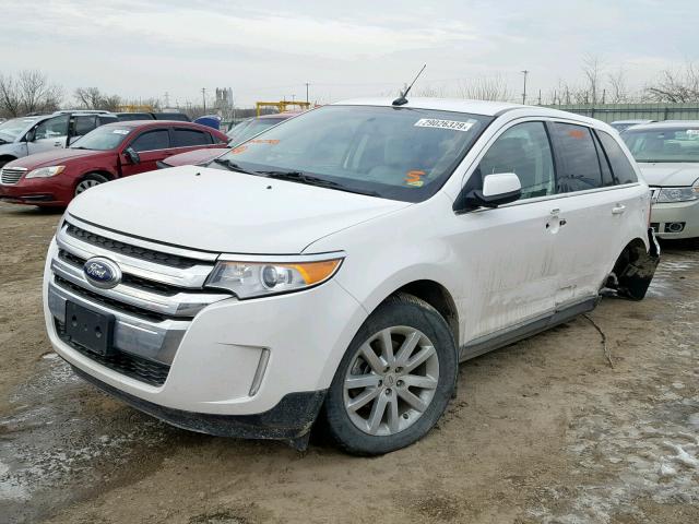 2FMDK3KC9BBB60783 - 2011 FORD EDGE LIMIT WHITE photo 2