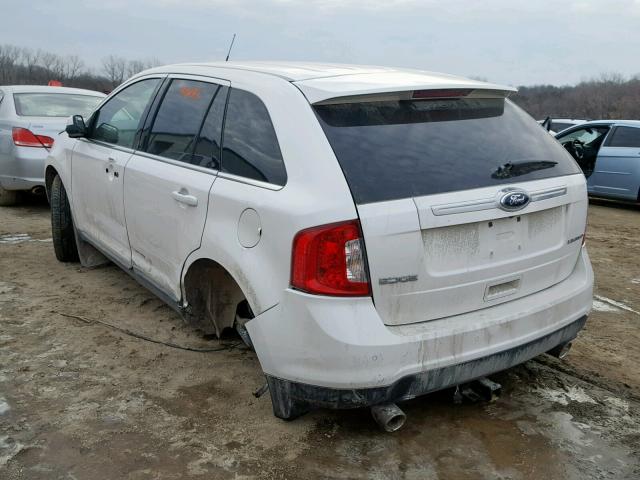 2FMDK3KC9BBB60783 - 2011 FORD EDGE LIMIT WHITE photo 3