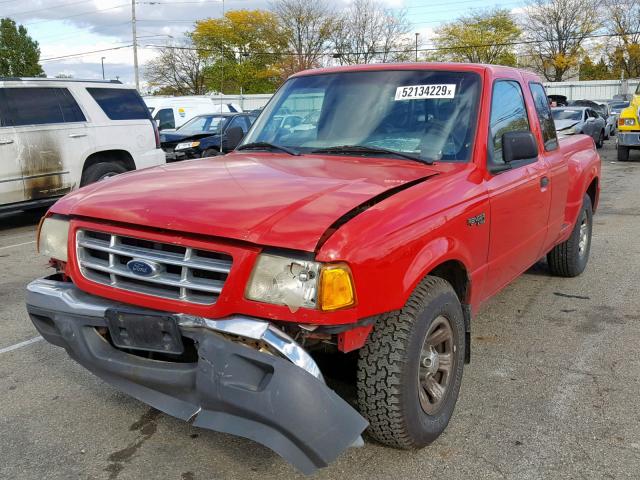 1FTYR14U92TA15111 - 2002 FORD RANGER SUP RED photo 2