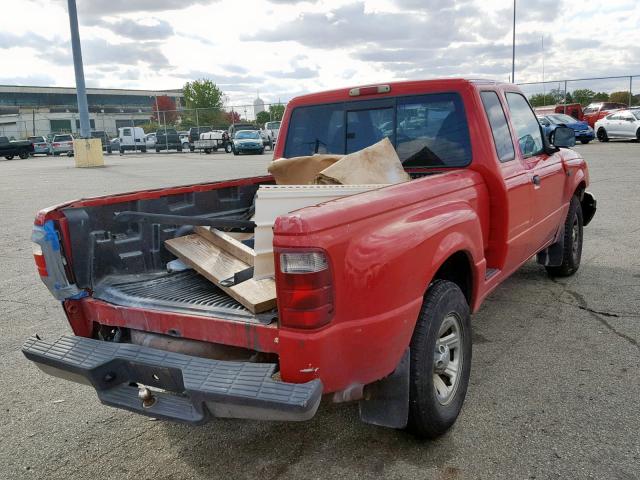 1FTYR14U92TA15111 - 2002 FORD RANGER SUP RED photo 4