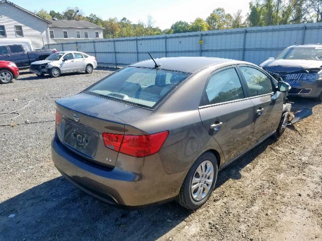 KNAFU4A27A5197014 - 2010 KIA FORTE EX BROWN photo 4