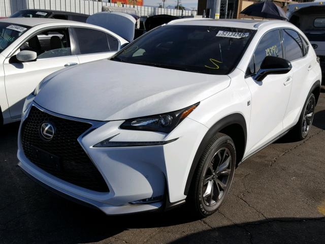 JTJYARBZ2G2031620 - 2016 LEXUS NX 200T WHITE photo 2