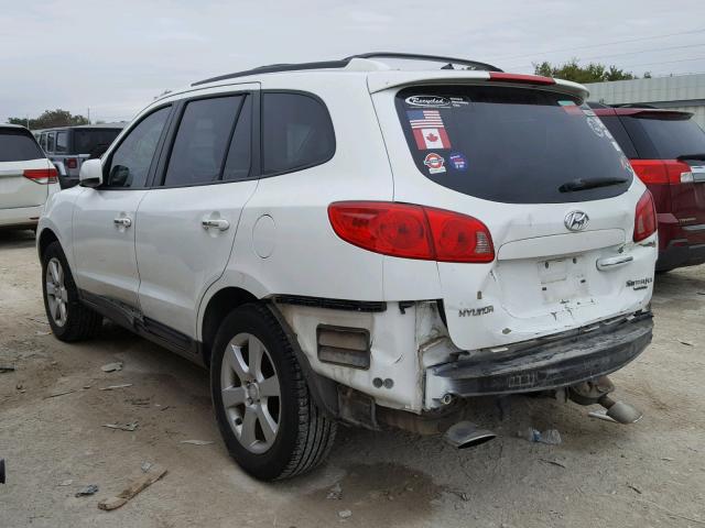 5NMSH13E87H004046 - 2007 HYUNDAI SANTA FE S WHITE photo 3