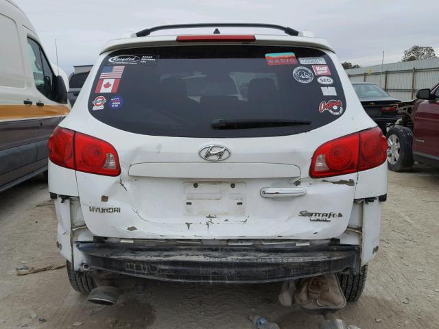 5NMSH13E87H004046 - 2007 HYUNDAI SANTA FE S WHITE photo 9