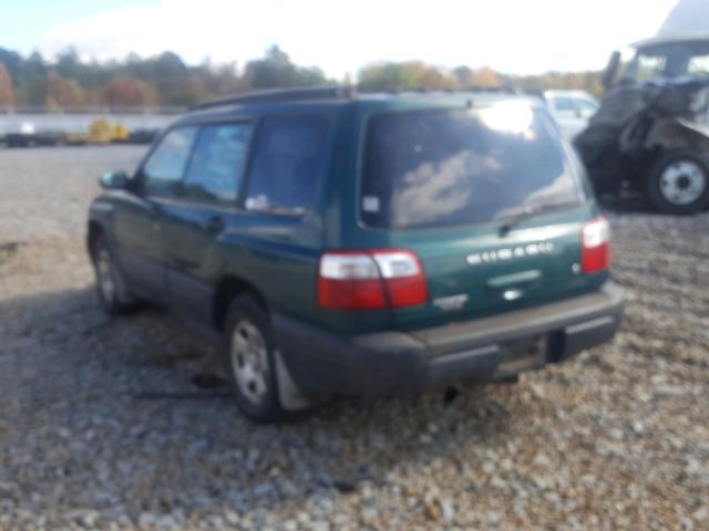 JF1SF63591G767054 - 2001 SUBARU FORESTER L GREEN photo 3