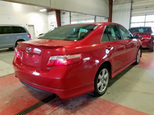 4T1BE46K59U398690 - 2009 TOYOTA CAMRY BASE RED photo 4